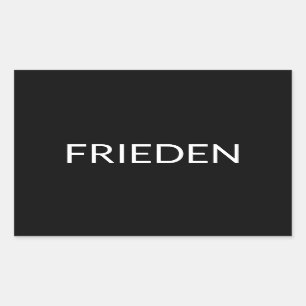 Frieden black white German peace modern Sticker