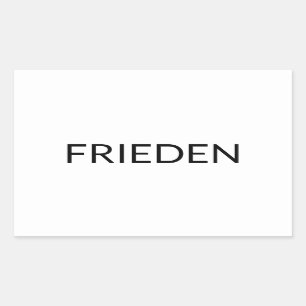 Frieden white black German peace modern Sticker