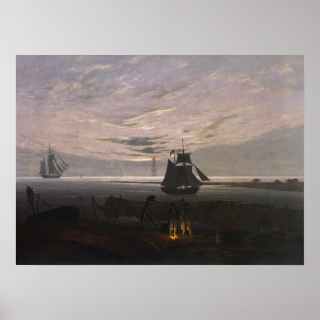 Friedrich - Evening At Ostseestrand Poster (Front)