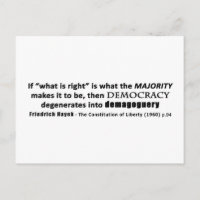 Friedrich Hayek Quote Democracy & Demagoguery