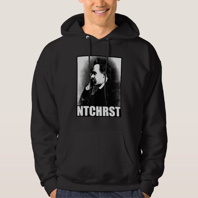 Friedrich Nietzsche Antichrist Ntchrst Funny Meme Hoodie (Front)