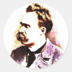 Friedrich Nietzsche Classic Round Sticker
