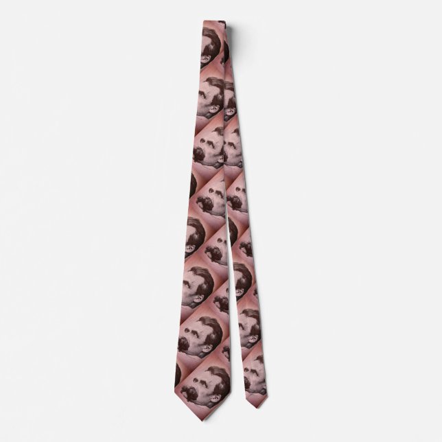 Friedrich Nietzsche (drawn by Hans Olde) Tie (Front)