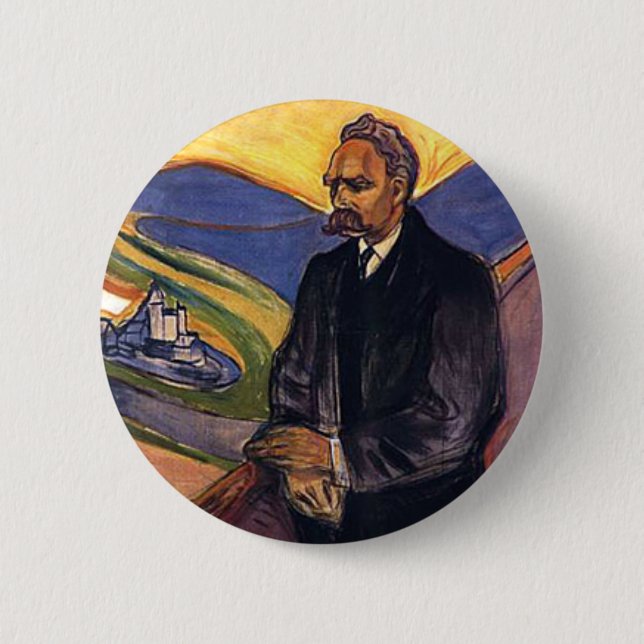 Friedrich Nietzsche Edvard Munch 2 Inch Round Button (Front)