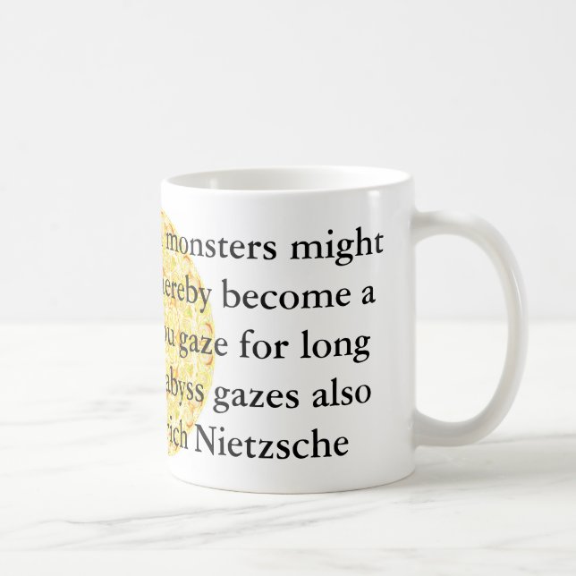 Friedrich Nietzsche - profound quotation Coffee Mug (Right)