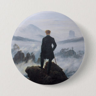 Friedrich's Wanderer above the Sea of Fog 3 Inch Round Button