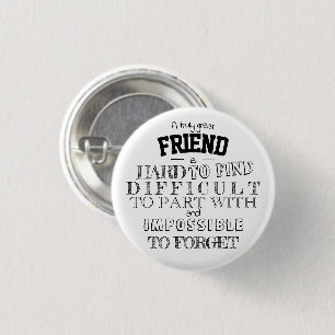 Friend Appreciation Thank you Gift script white Bu 1 Inch Round Button