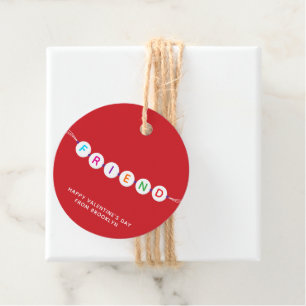 Friend cute friendship bracelet red Valentines Day Favour Tags