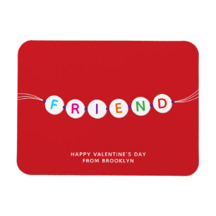 Friend cute friendship bracelet red Valentines Day Magnet