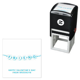 Friend cute friendship bracelet Valentine's Day Self-inking Stamp