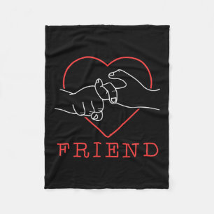 Friend Cute Language Pride Deaf Awareness 1 Fleece Blanket