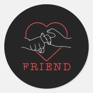 Friend Cute Language Pride Deaf Awareness  Classic Round Sticker
