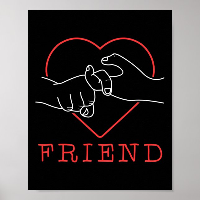 Friend Cute Language Pride Deaf Awareness  Poster (Front)