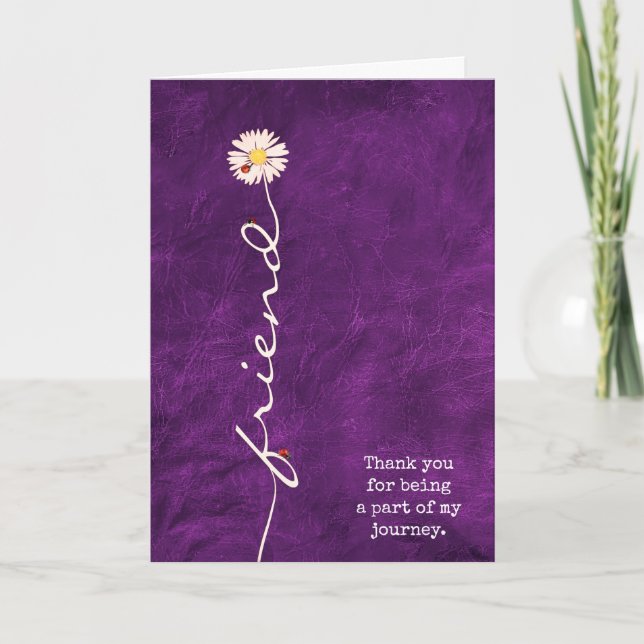 Friend Daisy with Ladybugs Card (Front)