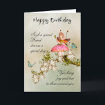 Friend Fairy Birthday Card With Blossom<br><div class="desc">Friend Fairy Birthday Card With Blossom</div>