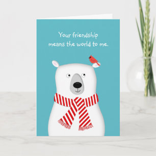 Friend Friendship Christmas Holiday Greeting Card