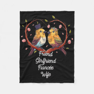 Friend Girlfriend Fiancee Wife Fiance Wedding Fleece Blanket
