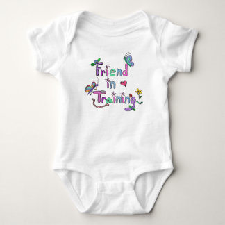 "Friend in Training" Light Pastel Baby Bodysuit