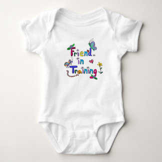 "Friend in Training" Vivid Colors Baby Bodysuit