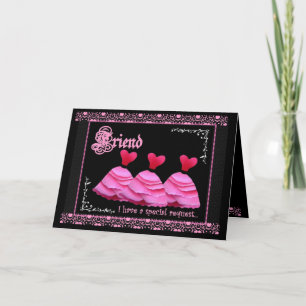 FRIEND Maid of Honour Invite with Pink Gowns