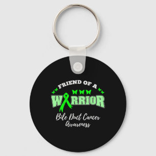 Friend Of A Warrior Bile Duct Cancer Awareness Keychain