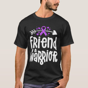 Friend Of A Warrior Support Team Alzheimers Awaren T-Shirt