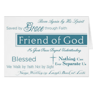 FRIEND OF GOD Blessed Christian Greeting Note Card