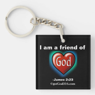 Friend of God Heart gotGod316.com Keychain