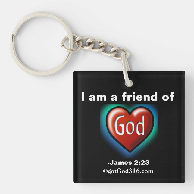 Friend of God Heart gotGod316.com Keychain (Front)