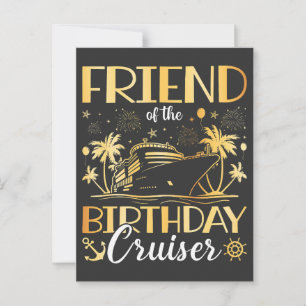 Friend of the Birthday Cruiser Vacation Postcard