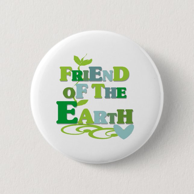 Friend of the Earth 2 Inch Round Button (Front)