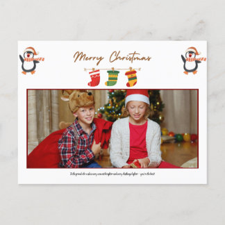 FRIEND PERSONALISED PHOTO CHRISTMAS POST CARD
