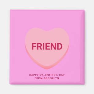 Friend pink conversation heart Valentine's Day Magnet