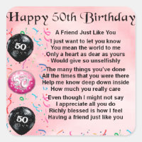 Friend Poem - 50th Birthday