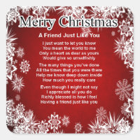 Friend Poem - Christmas Design