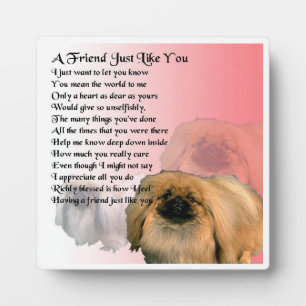 Friend Poem Plaque  -  Pekingese dog  Design