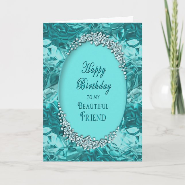 FRIEND"S BIRTHDAY _ BLUE ICE CARD (Front)