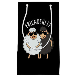 Friend-sheep Funny Sheep Pun Dark BG Small Gift Bag