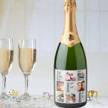 Friend silver photo collage BFF metallic Sparkling Wine Label<br><div class="desc">A unique gift for your best friend(s) celebrating your life together with a collage of 6 of your own photos,  pictures. A trendy faux silver metallic looking background.  The letters BFF are written in faux silver with a balloon style font.</div>
