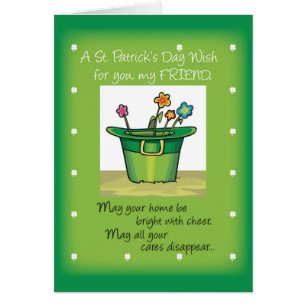 Friend St. Patrick's Day Hat with Flowers