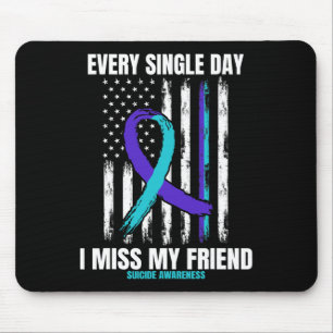 Friend Suicide Awareness Prevention American Flag Mouse Pad