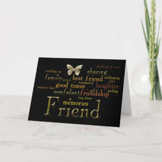 Friend Word Art Card