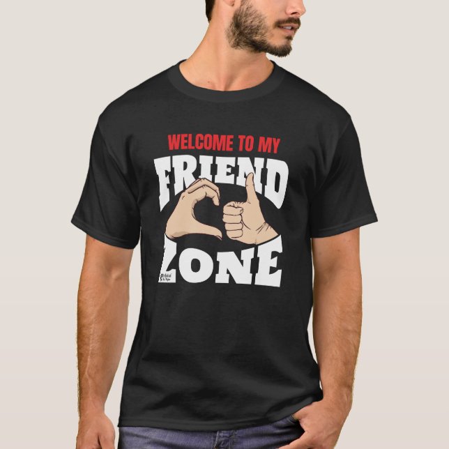 Friend Zone Men Black T-Shirt (Front)