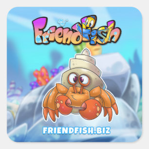 FriendFish caricature autocollants de poisson