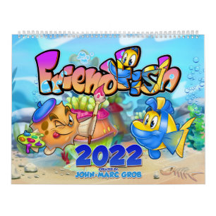 FriendFish cartoon fish  Calendar