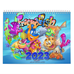 FriendFish dessin animé poisson Calendrier 2023