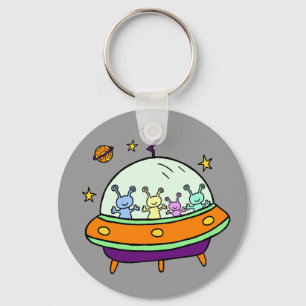 Friendly Aliens Keychain