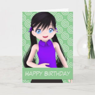 Friendly Anime Birthday Card