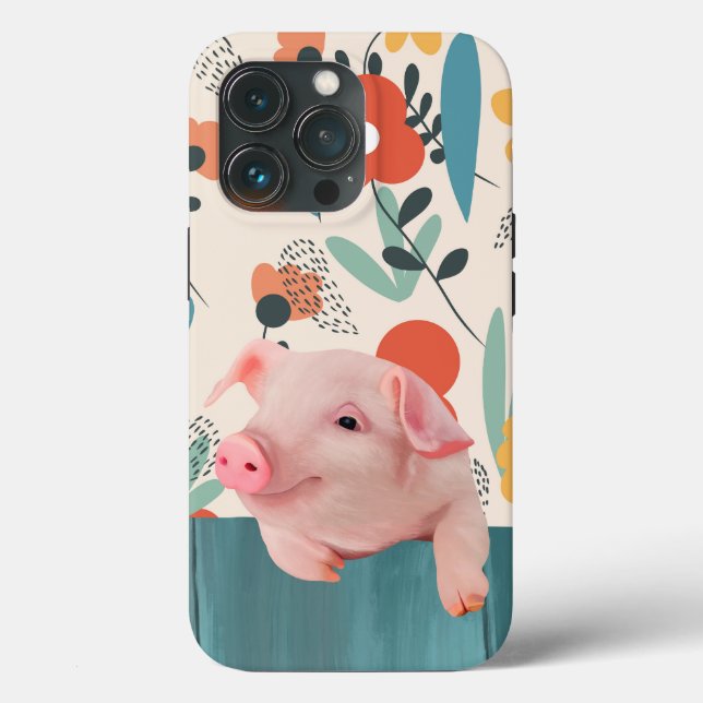 Friendly Baby Pig | Cute Baby Animal Case-Mate iPhone Case (Back)