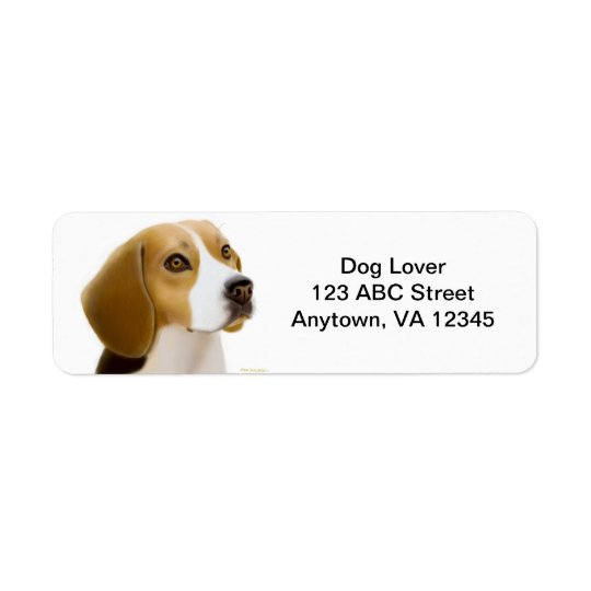 Friendly Beagle Dog Customizable Return Address Label